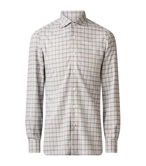 Isaia Cotton Check Dress Shirt