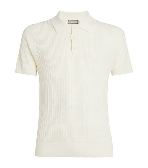 Canali Textured-Knit Polo...