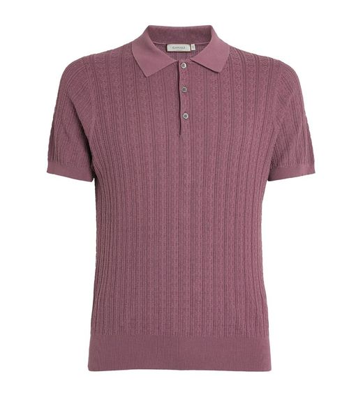 Canali Textured-Knit Polo...