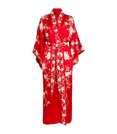 Natori Silk Embroidered...