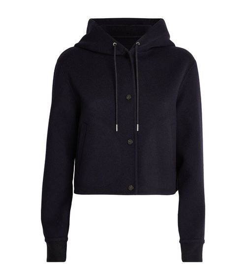 Theory Wool-Cashmere Hooded...