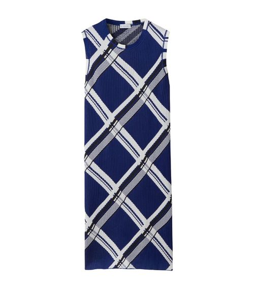 Burberry Silk Check Midi Dress