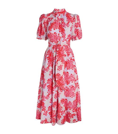 Me+Em Belted Floral Midi Dress