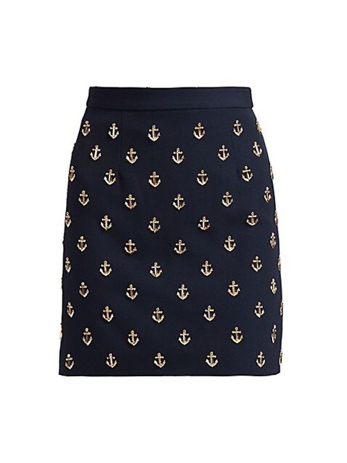 Anchor-Embellished Wool Mini...