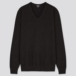 Uniqlo - Cashmere V Neck Jumper - Black - XS