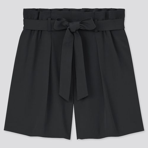 Women Drape Belted Shorts