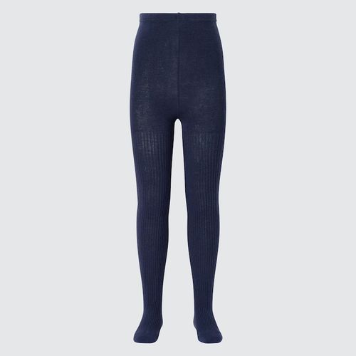 Uniqlo - Girl's Heattech Ribbed Knit Thermal Tights - Blue - 7-8Y, £9.90