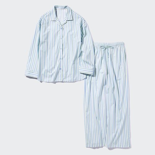 Uniqlo - Soft Stretch Long Sleeved Pyjamas - Blue - XXS