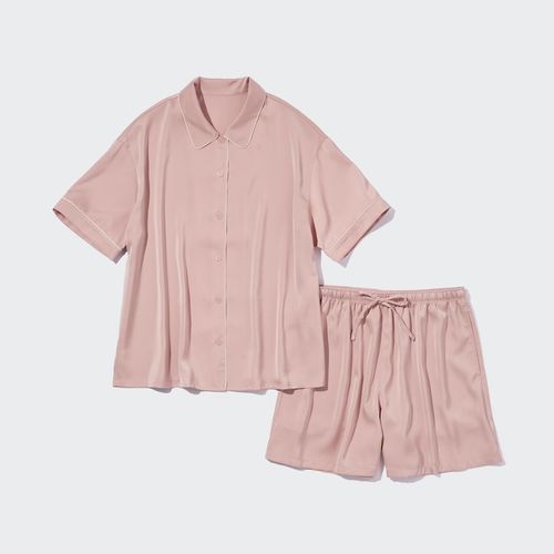 Uniqlo - Satin Short Sleeved Pyjamas - Pink - S