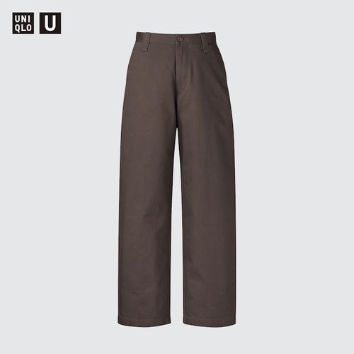 Uniqlo - Cotton Wide Chino Trousers - Brown - 40inch