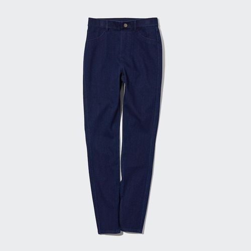 Uniqlo - Cotton Heattech Ultra Stretch High Rise Leggings Trousers - Blue -  S, Compare