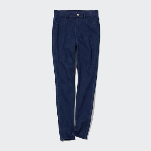 Uniqlo - Cotton Heattech Ultra Stretch High Rise Leggings Trousers - Blue -  S, £34.90