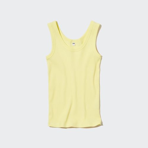 Uniqlo - Cotton Ribbed Tank Top - Yellow - XS