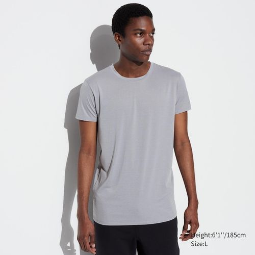 AIRism Heather Crew Neck Short Sleeved T-Shirt