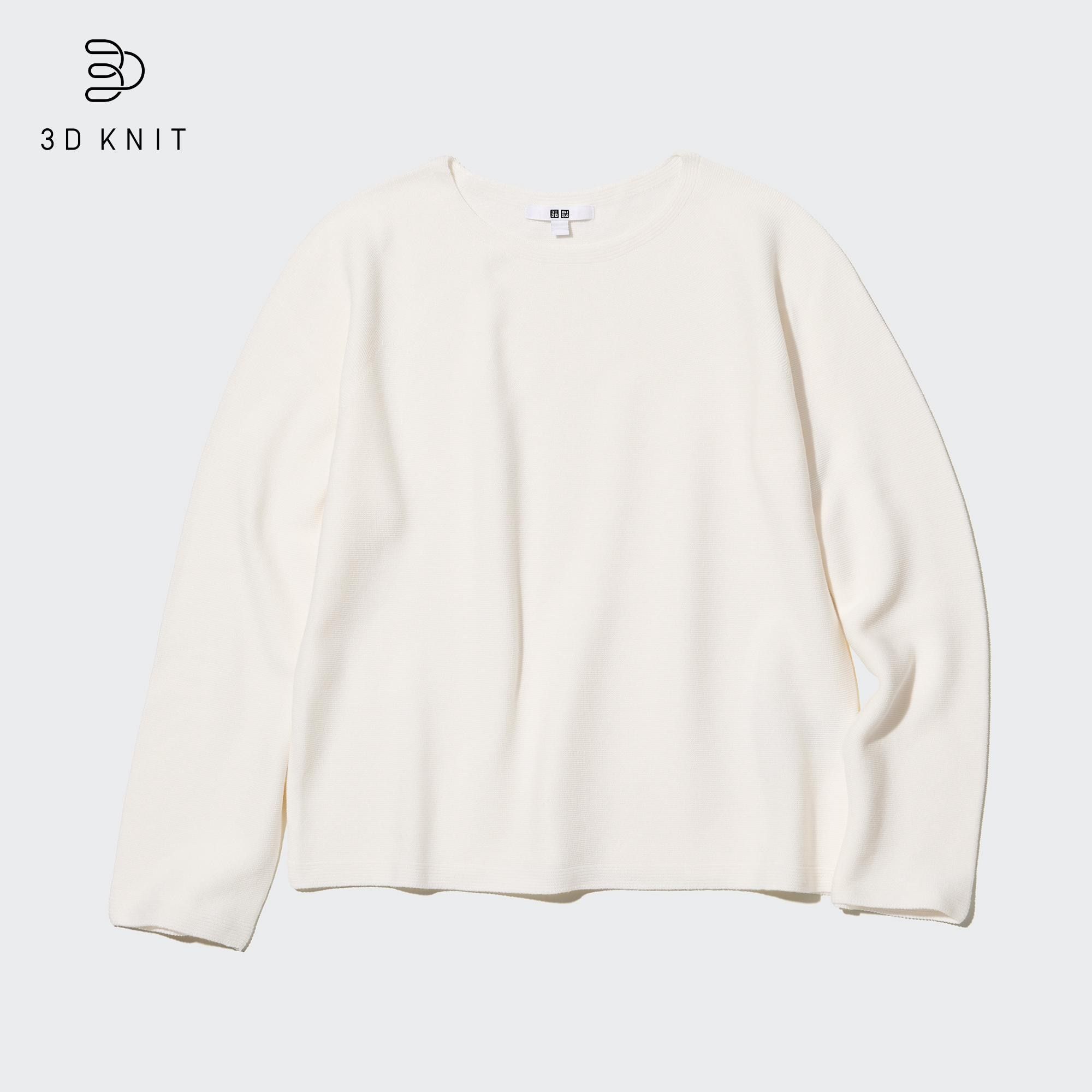 Áo len nữ tay dơi cổ tim dòng 3D Knit thời trang thanh lịch quyến rũ của  UNIQLO  Nhật Az122   Shopee Việt Nam