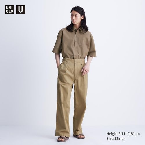 Uniqlo - Cotton Pleated Wide...