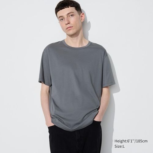 AIRism Cotton Crew Neck Short Sleeved T-Shirt