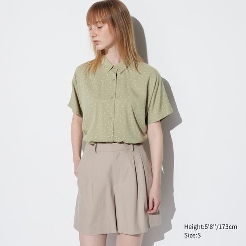 Uniqlo - Rayon Printed Short...