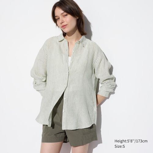 Uniqlo - 100% Linen Striped...