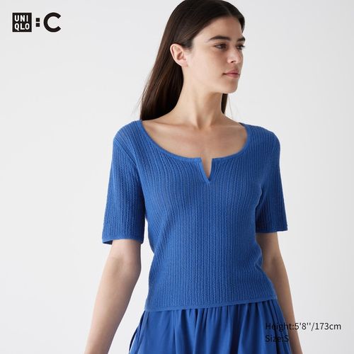 Uniqlo - Cotton Lace Key Neck...