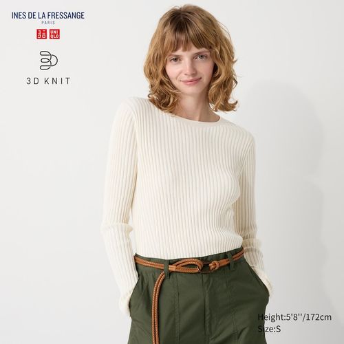 Uniqlo - Cotton 3D Knit Seamless Ribbed Crew Neck Jumper - Beige - XL