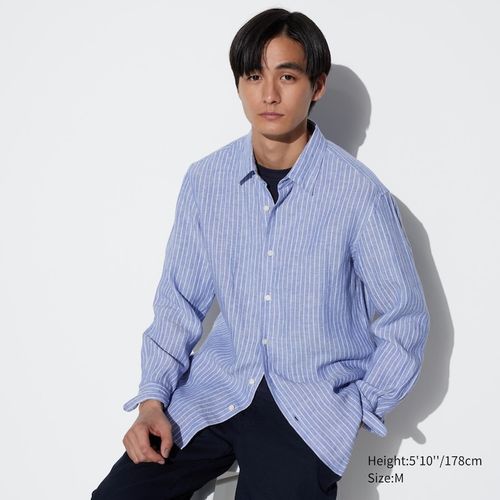 Uniqlo - 100% Linen Striped...