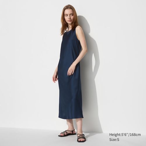 Uniqlo - Satin Dress - Blue -...