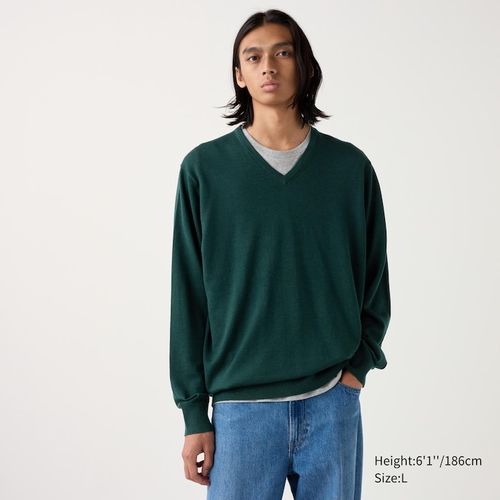 Uniqlo - Wool V Neck Jumper -...