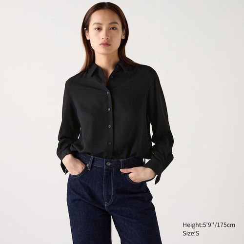 Uniqlo - Rayon Blouse - Black...