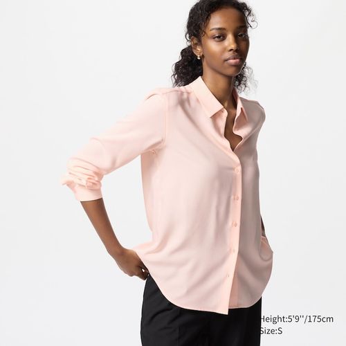 Uniqlo - Rayon Blouse - Pink...