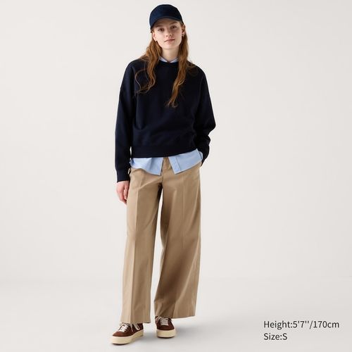 Uniqlo - Cotton Wide Chino Trousers - Beige - L