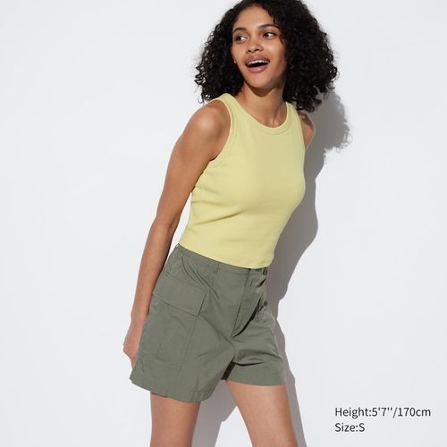 Uniqlo - Cotton Cargo Shorts - Green - XXS