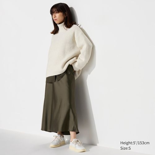 Uniqlo - Satin Skirt - Green...