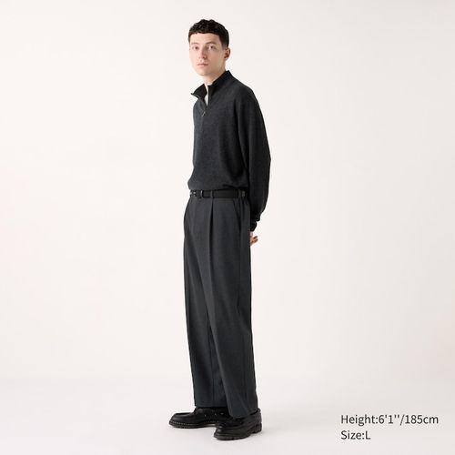 Uniqlo - Cotton Pleated Wide...