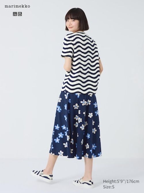 Uniqlo - Linen Skirt - Blue -...