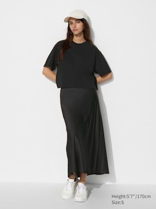 Uniqlo - Satin Skirt - Black