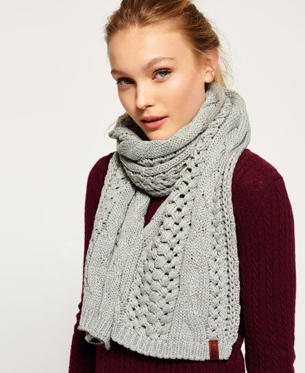 Superdry Americana Cable Knit Scarf 