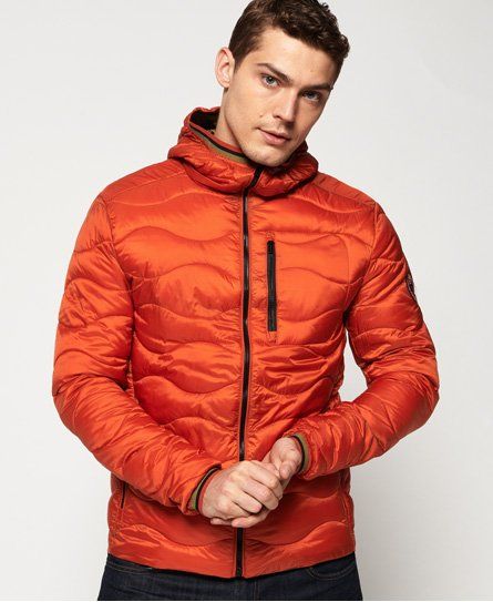 superdry micro quilt hooded down jacket