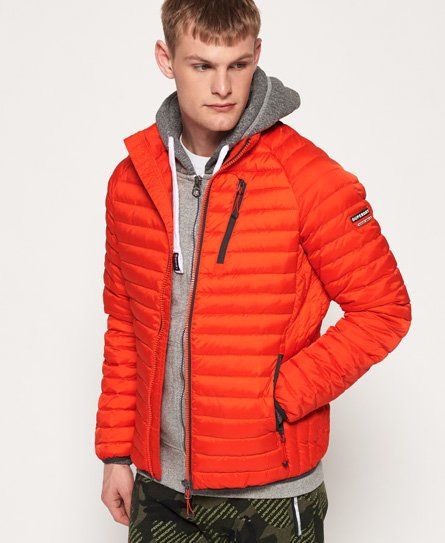 superdry mens core down hooded jacket
