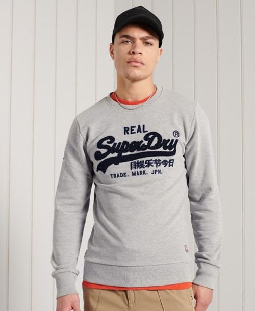 eer Onrechtvaardig loyaliteit Superdry Men's Vintage Logo Chenille Loopback Crew Sweatshirt Grey / Grey  Marl - Size: Xxl | Compare | Cabot Circus