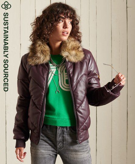 superdry thea leather jacket