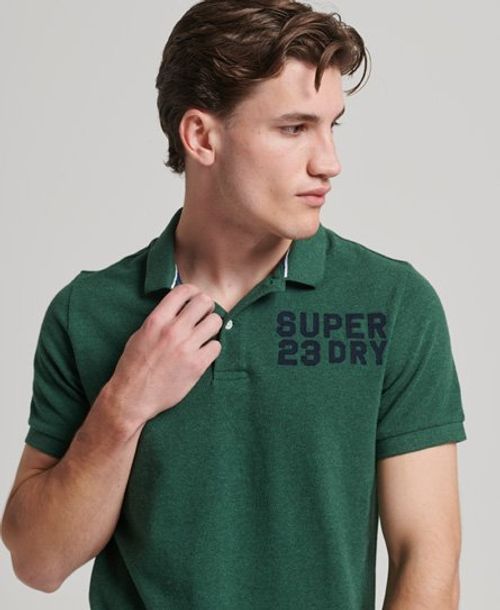 Superdry Men's Superstate Polo Shirt Green / Thrift Olive Marl - Size: S |  £39.99 | The Oracle Reading