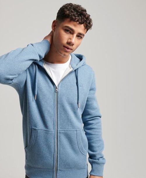 Superdry Men's Vintage Logo Graphic Pullover Hoodie, Blue