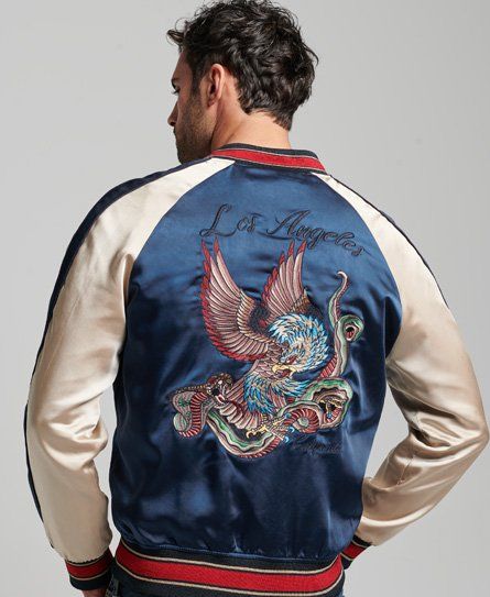 Men's embroidered shop bomber jacket