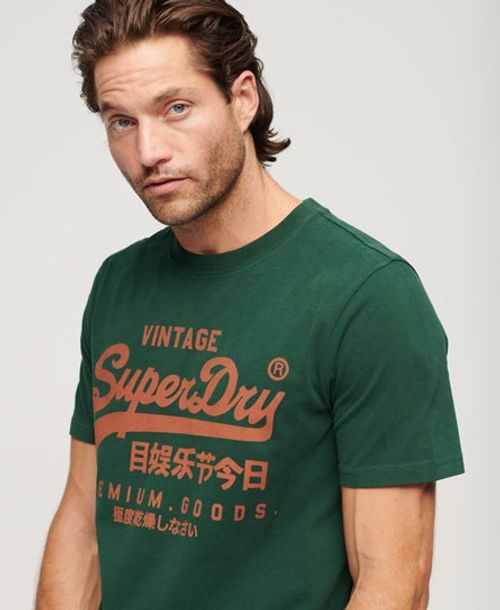 Vintage Embossed Logo T-Shirt, Green