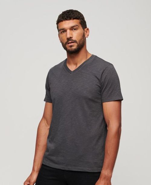 Men's V Neck Slub T-shirt...