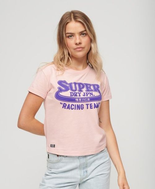 Superdry Women's Archive Neon Graphic T-Shirt Pink / Somon Pink Marl - Size: 10