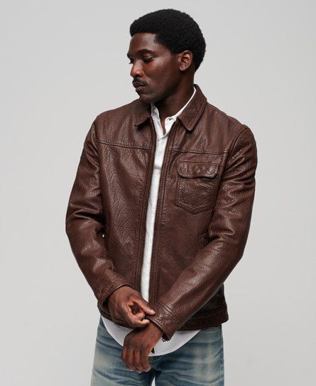 Superdry benjamin leather on sale jacket