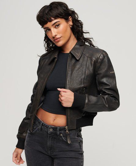 Thea leather racer on sale jacket