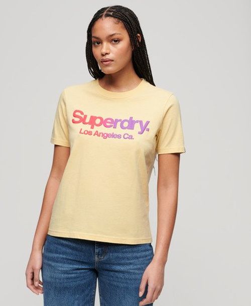 Superdry Ringspun Football Brazil Track Top, Springs Yellow